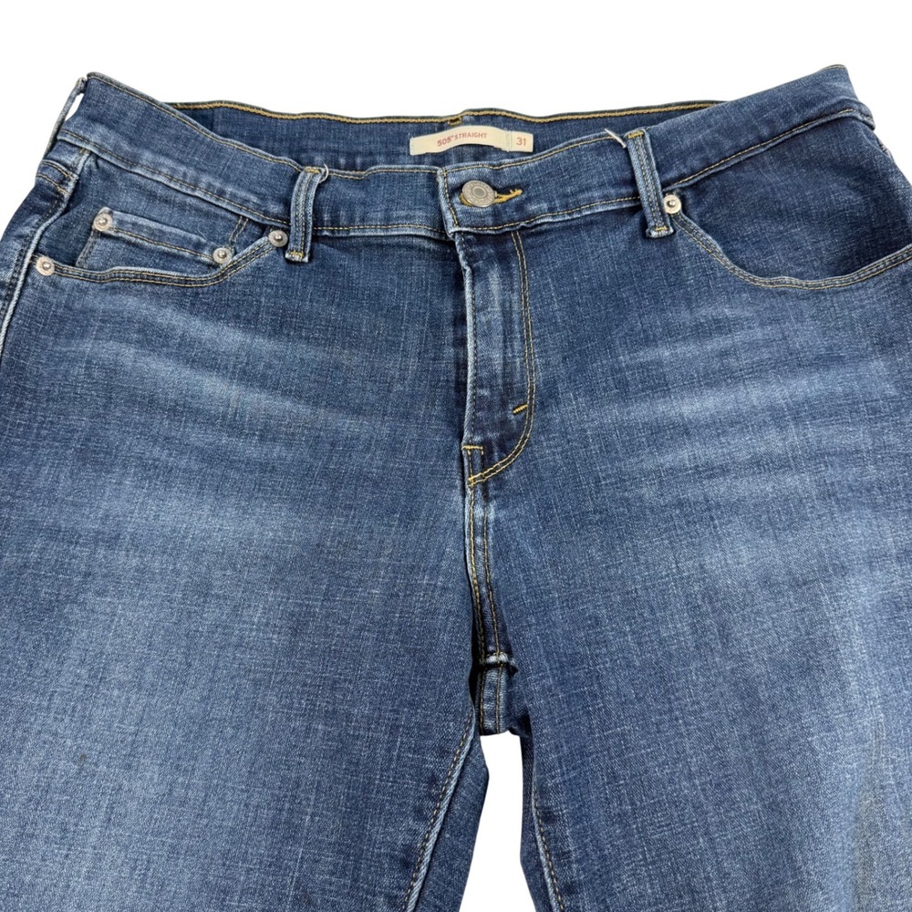 Levi Strauss 505 Straight Jeans Women Blue Denim‎ Size 31